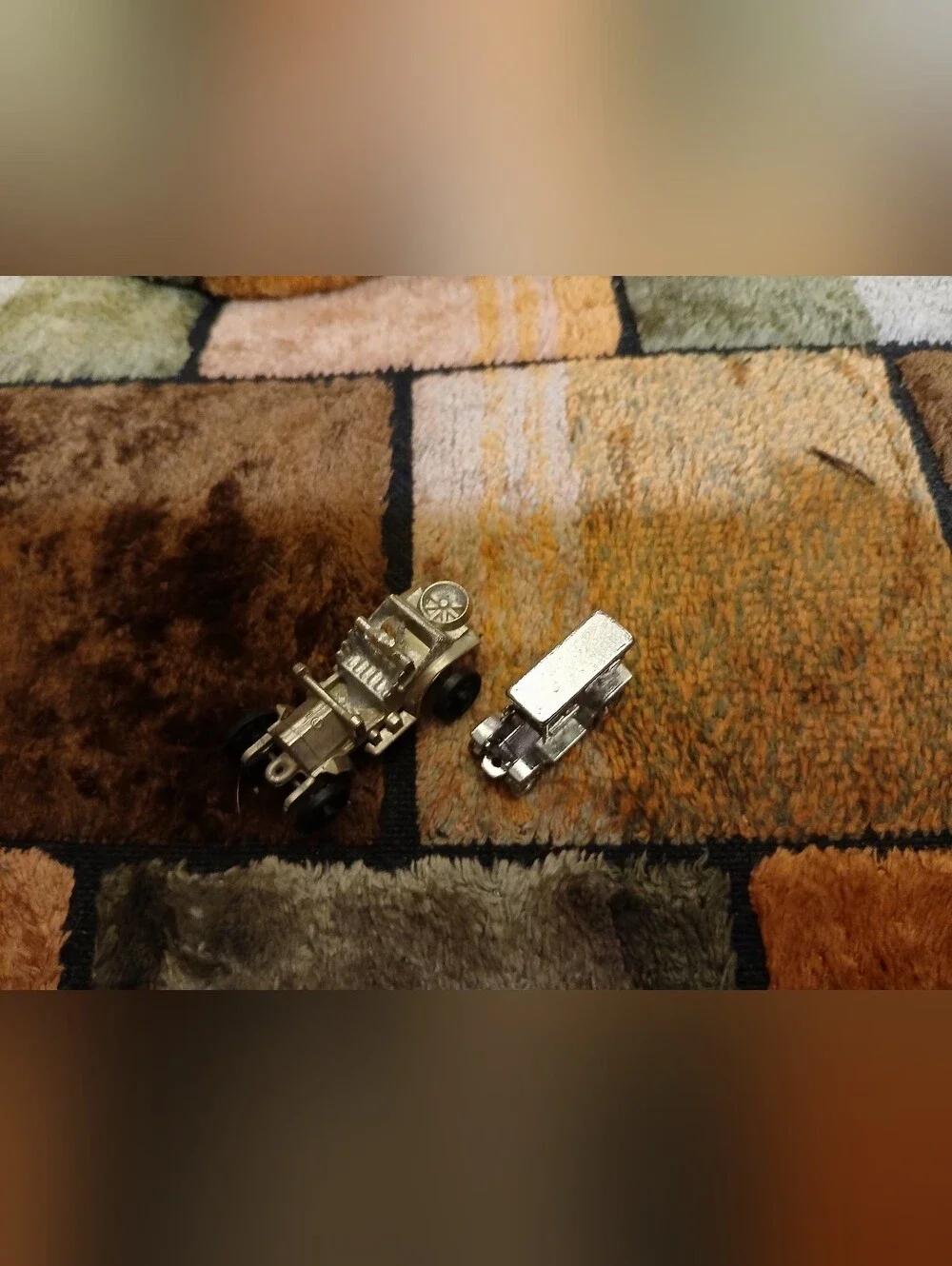 Silver Toy Car Set 2 Metallic Miniature Vehicles